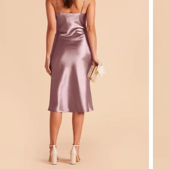 NWT Birdy Grey Lisa midi slip dress in satin dark mauve XL - Picture 3 of 13